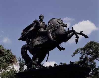 Denkmal für Simon Bolivar auf der Plaza Bolivar von Venezuelan School